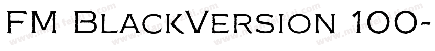 FM BlackVersion 100字体转换
